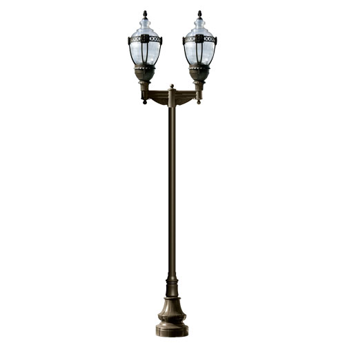 CAD Drawings Dabmar Lighting Clear Top Acorn Post Fixture with Decorative Base GM8940 - GM8949